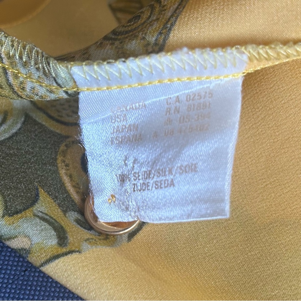 Vintage Escada Margarthe Ley Lion Leopard Jungle Safari Silk Blouse Size 34 - Picture 8 of 9